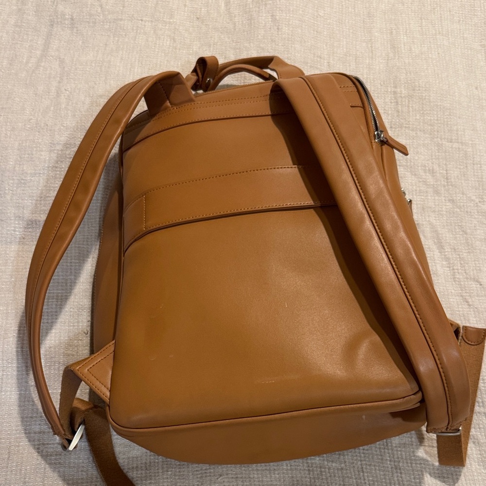 Monos Metro Brown Leather Backpack - Picture 3 of 9
